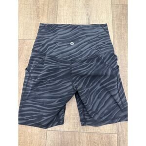 Lululemon Align High-Rise Short 6” Pockets Le Tigre Camo Deep Coal Multi Size 4